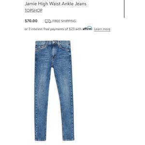 Topshop Jaime High Waist Ankle Jeans